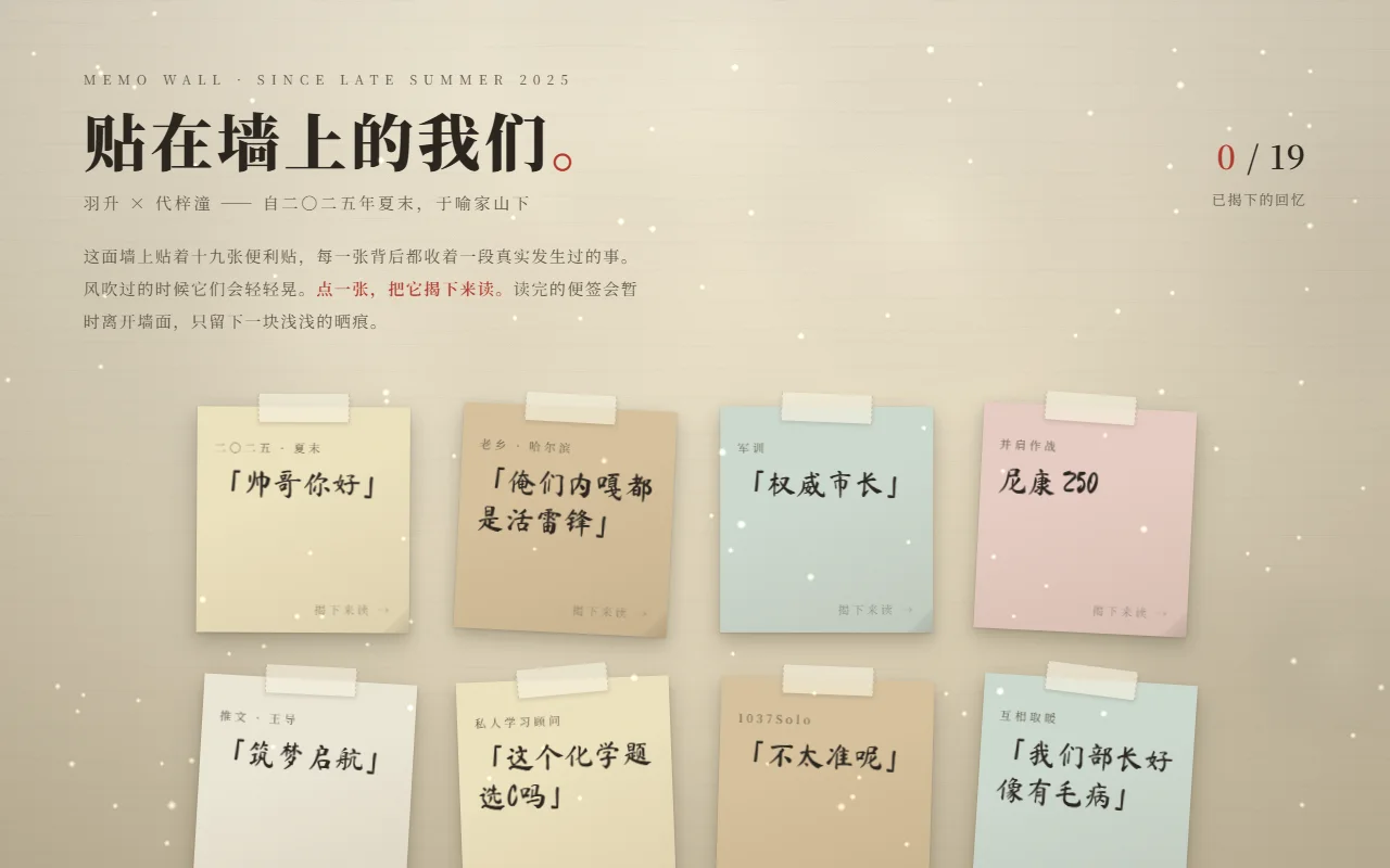 贴在墙上的我们 馆藏画面