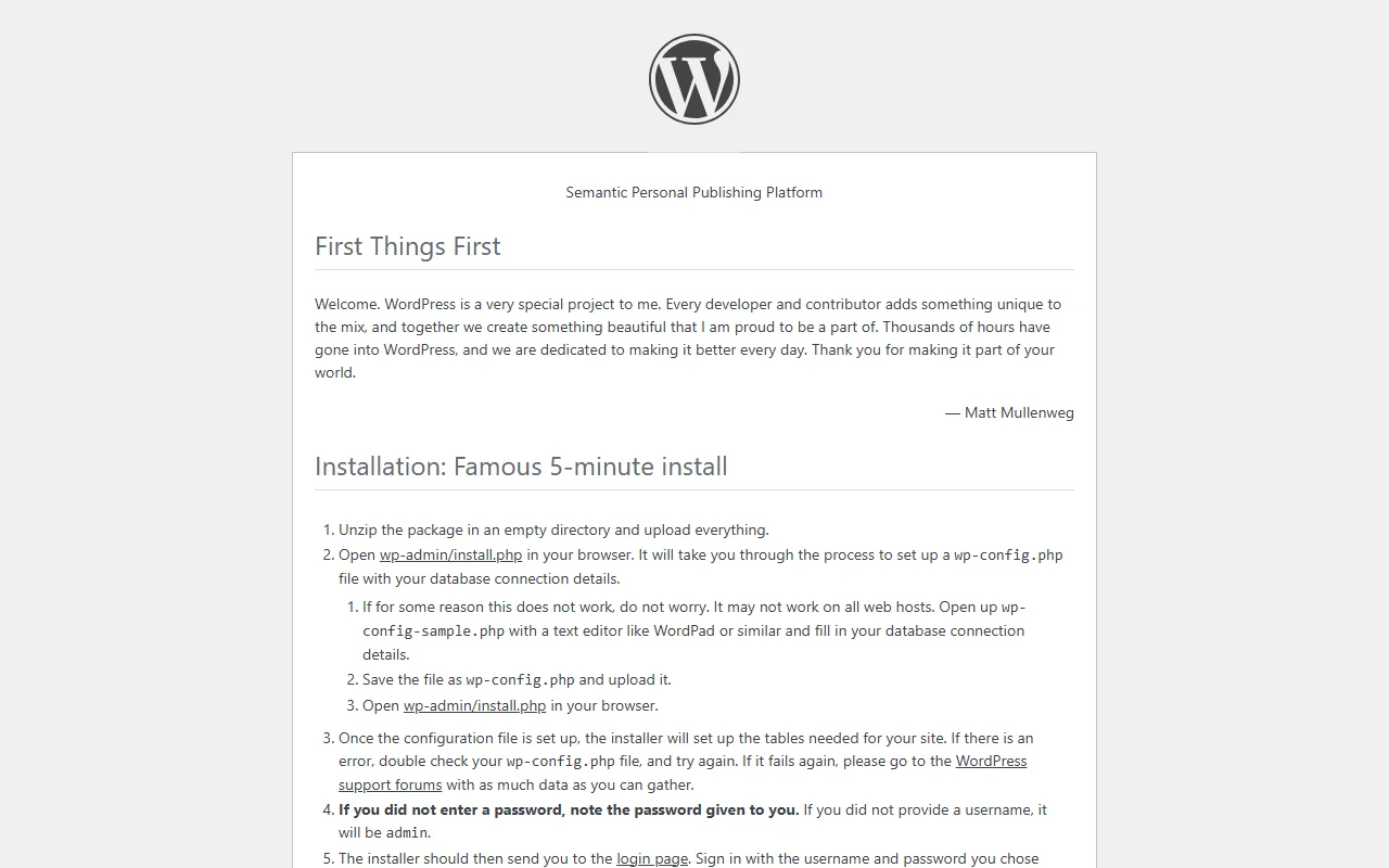 WordPress › ReadMe 馆藏画面